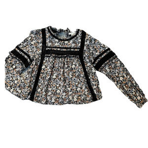 🛍️ American Eagle Floral Print Long Sleeve Blouse Womens Size XS